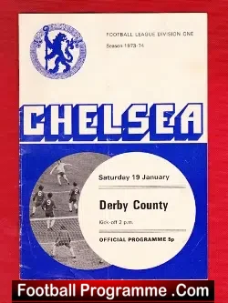 Chelsea v Derby County 1974 - football programme