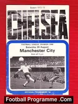 Chelsea v Manchester City 1972 - football programme