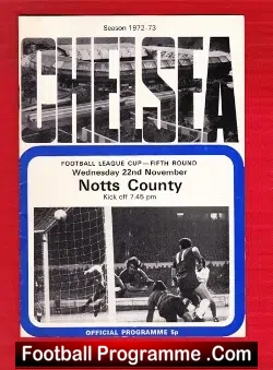 Chelsea v Notts County 1972 – League Cup