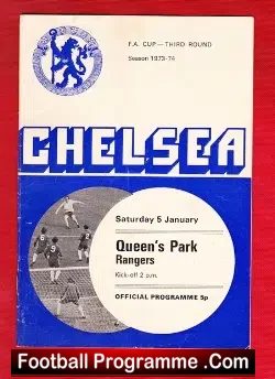 Chelsea v QPR 1974 - football programme