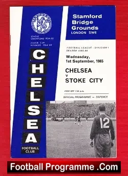 Chelsea v Stoke City 1965 - football programme
