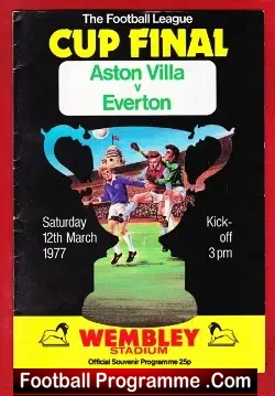 Everton v Aston Villa 1977 – LG Cup Final Wembley