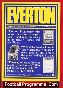 Everton v Norwich City 1974