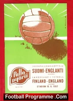 Finland v England 1957 – B Team Football Match