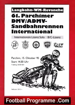 Germany Speedway Programme Langbahn 1995 – Long Track