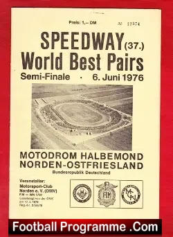 Germany Speedway World Best Pairs Semi Final 1976 – Norden
