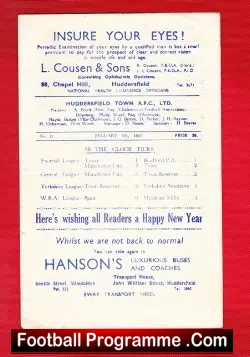 Huddersfield Town v Sheffield United 1946