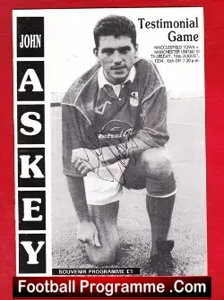 John Askey Testimonial Benefit Match Macclesfield Autograph 1994 - football programme
