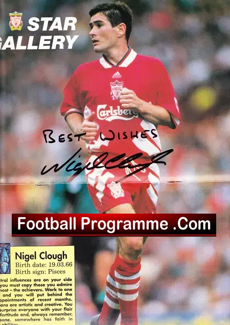 Liverpool v Nottingham Forest 1994 – Autograph Nigel Clough