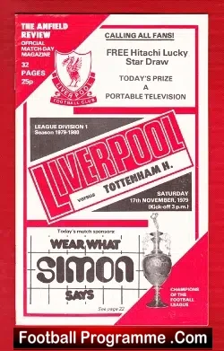 Liverpool v Tottenham 1979