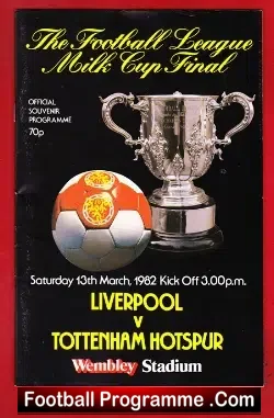 Liverpool v Tottenham 1982 – League Cup Final – SIGNED
