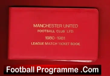 Manchester United Man Utd Season Ticket Book LMTB 1980 1981