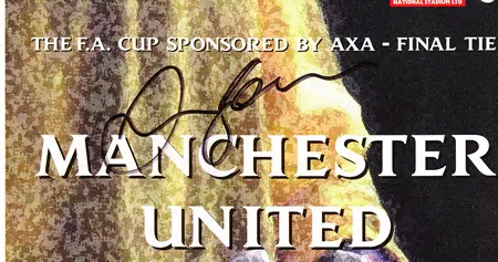 Manchester United v Newcastle United 1999 – Final Signed Beckham