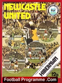 Newcastle United v Hibernian Hibs 1976 Multi Autographed SIGNED