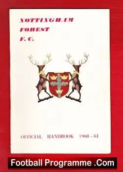 Nottingham Forest Football Club Official Handbook 1960 – 1961