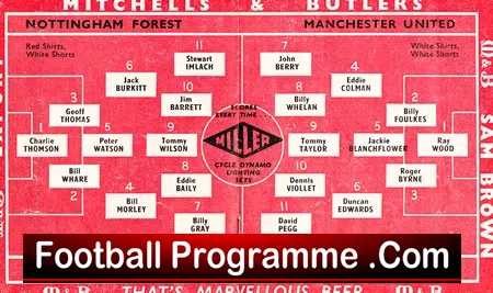 Nottingham Forest v Manchester United 1957 – Munich Season