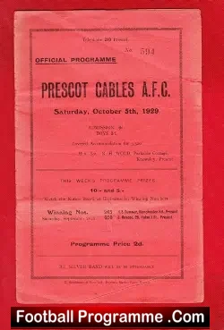 Prescot Cables v Bootle Celtic 1929 + Fleetwood Lancashire 20s