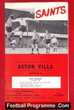Southampton v Aston Villa 1967