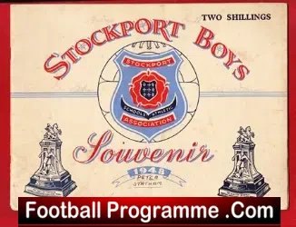 Stockport Schoolboys Souvenir 1948 - Schools - football memorabilia