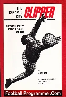 Stoke City v Arsenal 1969 - football programme