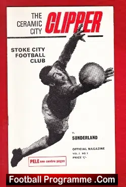 Stoke City v Sunderland 1969 - football programme