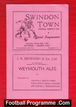 Swindon Town v Cardiff City 1948