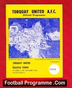Torquay United v Halifax Town 1965