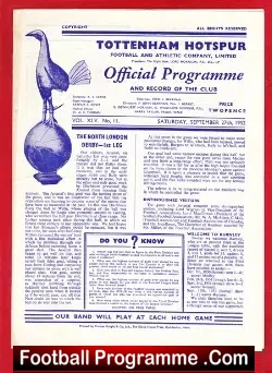 Tottenham Hotspur v Burnley 1952