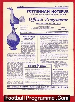 Tottenham Hotspur v Manchester City 1952