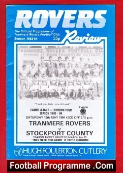 Tranmere Rovers v Stockport County 1984 – Multi Autographed