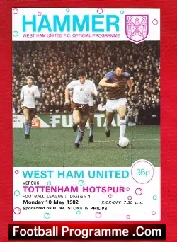 West Ham United v Tottenham 1982