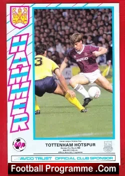 West Ham United v Tottenham 1986