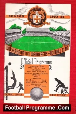 Wolves Wolverhampton v WBA 1953 - football programme
