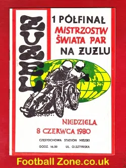 Poland Speedway Racing Programme 1980 - Pairs Semi Final