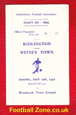 Kidlington v Witney Town 1952 – Charity Cup Final Oxford