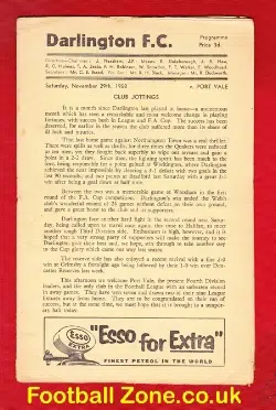 Darlington v Port Vale 1958