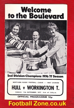 Hull Rugby v Workington Town 1977 – Northern Rugby
