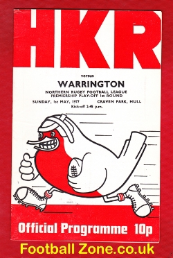 Hull Kingston Rovers Rugby v Warrington 1977