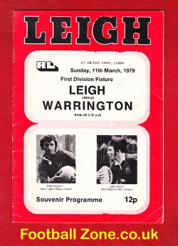 Leigh Rugby v Warrington 1979