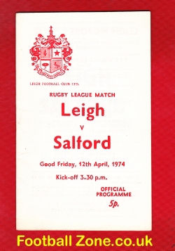 Leigh Rugby v Salford 1974