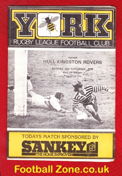 York Rugby v Hull Kingston Rovers 1979
