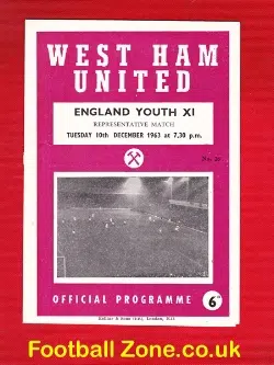 West Ham United v England Youth 1963 - WHU Colts