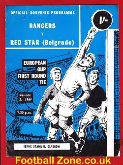 Glasgow Rangers v Red Star Belgrade 1964 - European Cup Ibrox