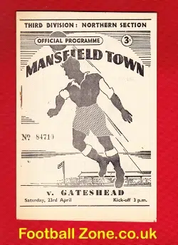 Mansfield Town v Gateshead 1955