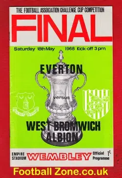 West Bromwich Albion v Everton 1968 – FA Cup Final Wembley