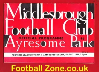 Middlesbrough v Manchester City 1964
