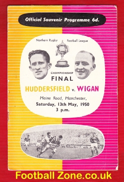 Huddersfield Rugby v Wigan 1950 – Championship Final at Man City
