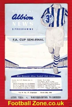 Aston Villa v Wolves 1960 – FA Cup Semi Final at WBA