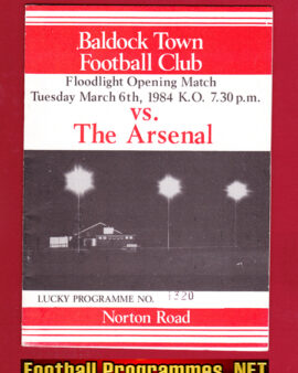 Baldock Town v Arsenal 1984 – Friendly Match
