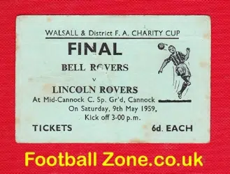 Bell Rovers v Lincoln Rovers 1959 - Walsall Charity Cup